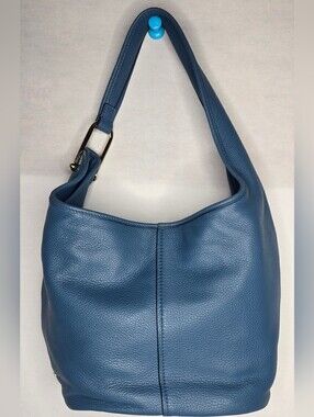 Michael Kors Sonny Medium Blue Pebbled Leather Hobo Shoulder Bag